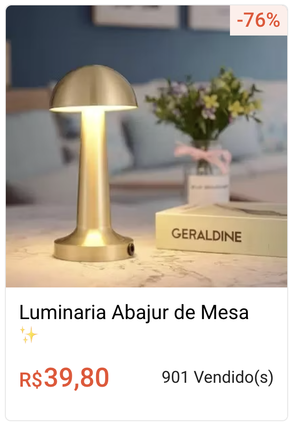Luminária abajur de mesa